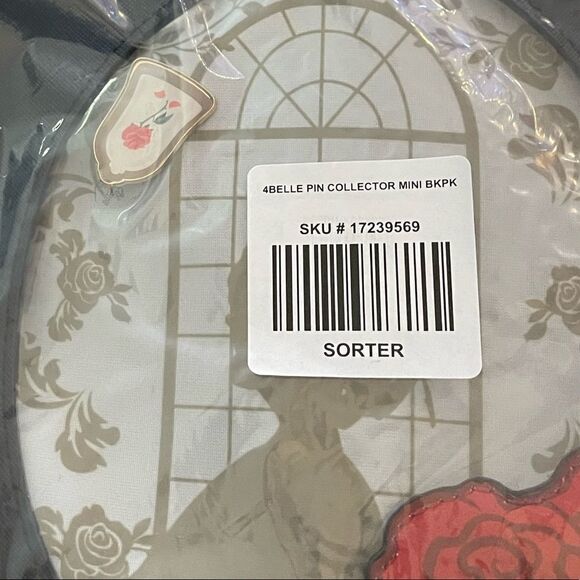 Loungefly Disney Beauty and The Beast Belle Pin Collector Mini Backpack NWT - Picture 7 of 8